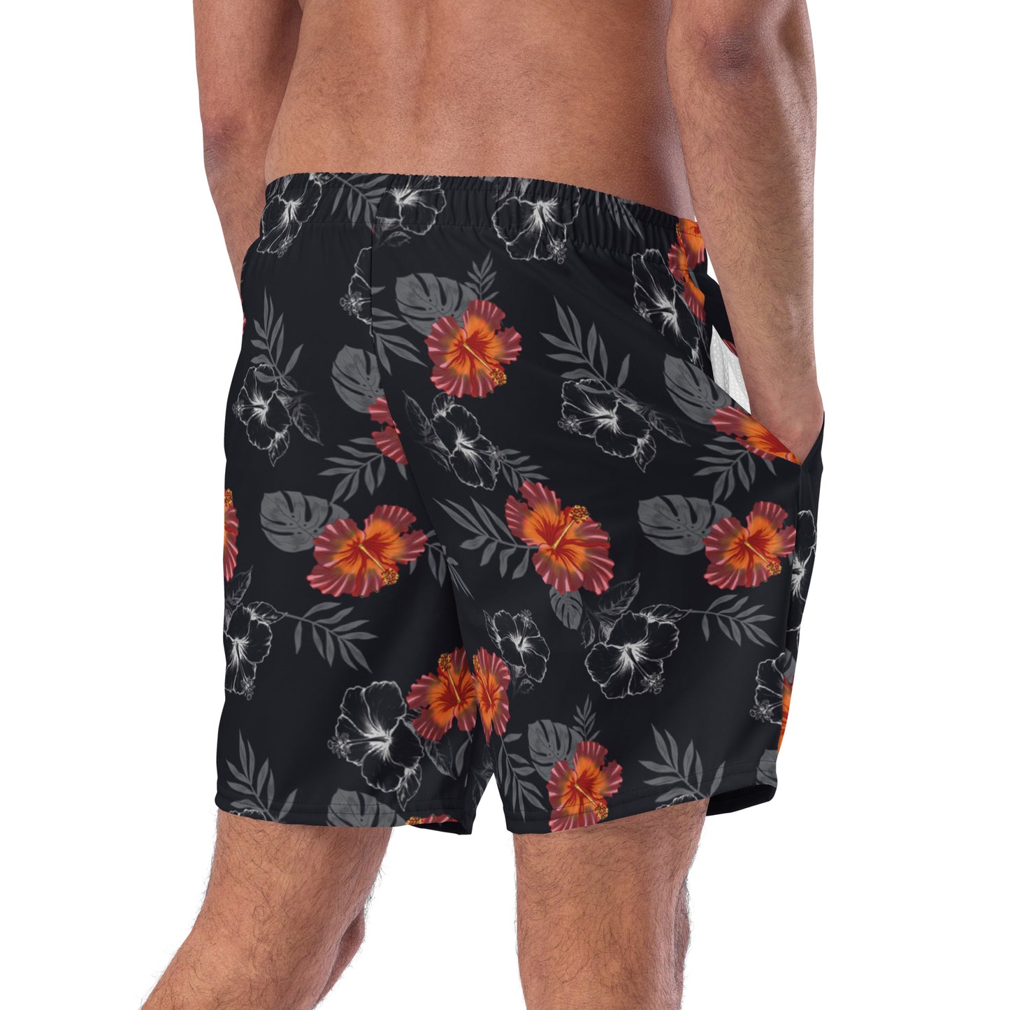 Sunset Hibiscus - Men's swim trunks