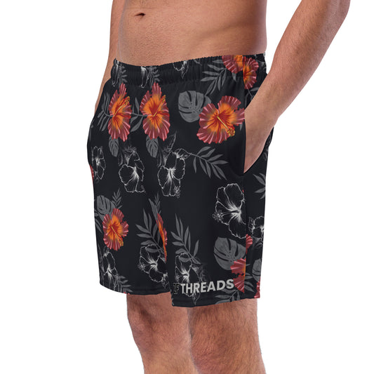 Sunset Hibiscus - Men's swim trunks